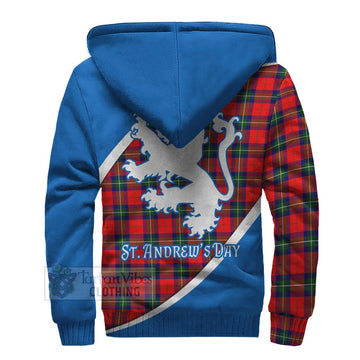 Ruthven Family Crest Tartan Sherpa Hoodie Celebrate Saint Andrew's Day in Style - Tartan Vibes Clothing
