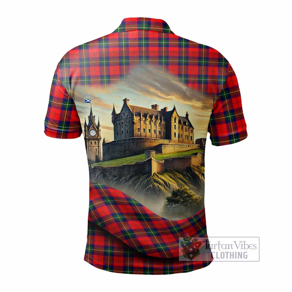 Tartan Vibes Clothing Ruthven Tartan Family Crest Polo Shirt with Scottish Ancient Castle Stype