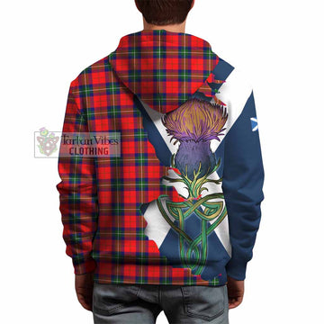 Tartan Vibes Clothing Ruthven Tartan Family Crest Hoodie Scottish Thistle Celtic Inspired