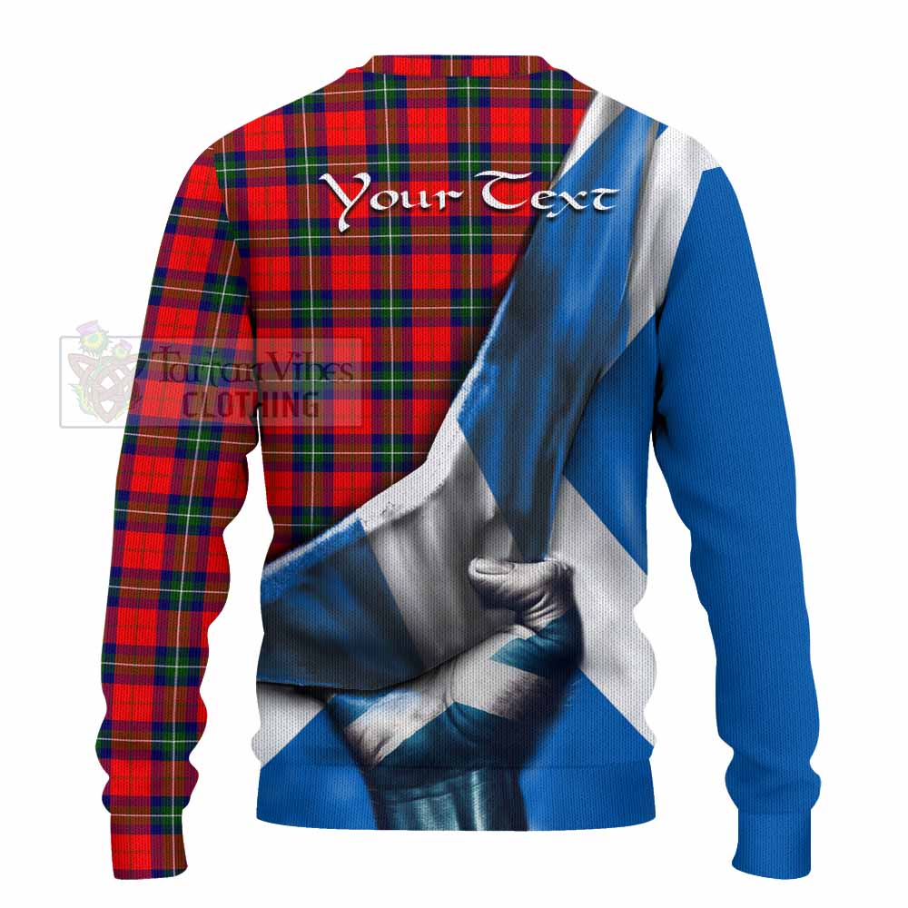 Ruthven Tartan Knitted Sweater with Family Crest Scotland Patriotic Style - Tartan Vibes Clothing