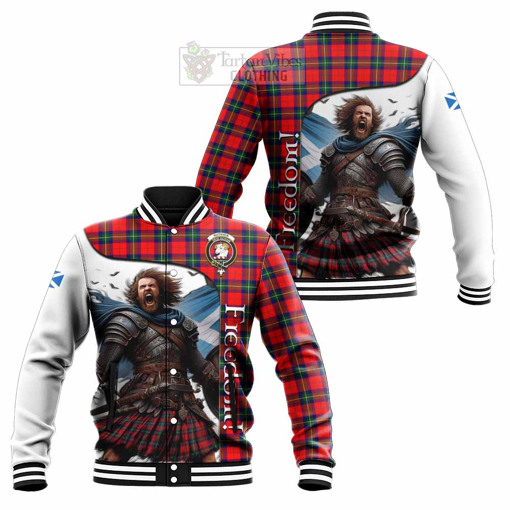 Ruthven Crest Tartan Baseball Jacket Inspired by the Freedom of Scottish Warrior - Tartan Vibes Clothing