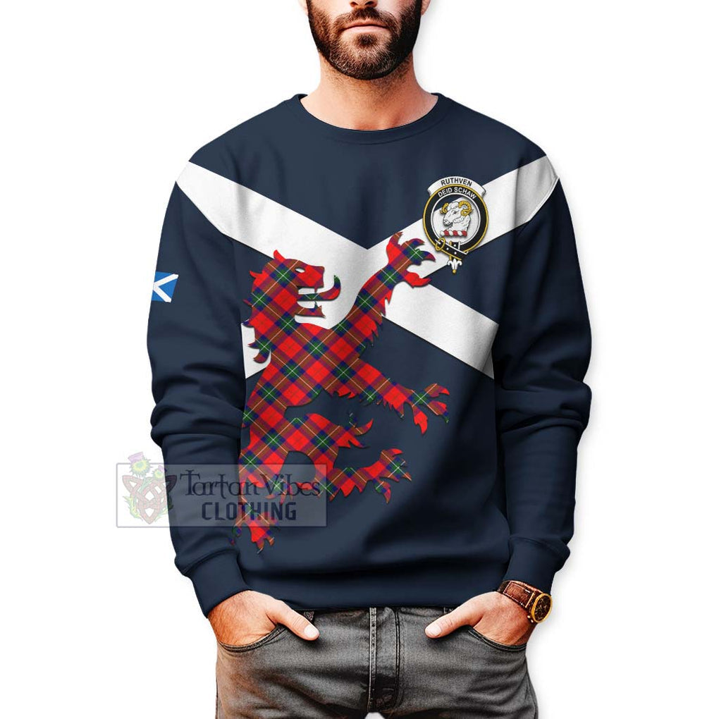 Ruthven Tartan Lion Rampant Sweatshirt Proudly Display Your Heritage with Alba Gu Brath and Clan Name - Tartan Vibes Clothing