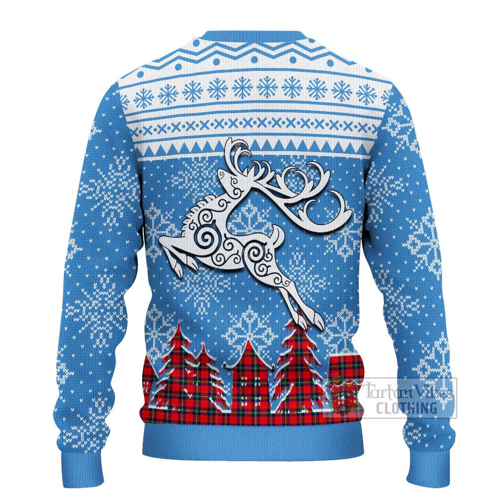 Ruthven Clan Christmas Ugly Sweater Celtic Reindeer Style - Tartan Vibes Clothing