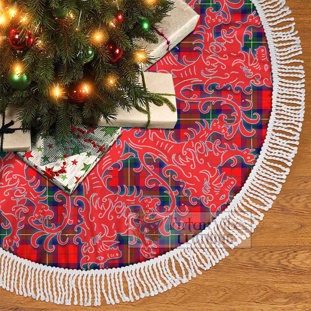 Ruthven Tartan Christmas Tree Skirt Lion Rampant Style - Tartan Vibes Clothing