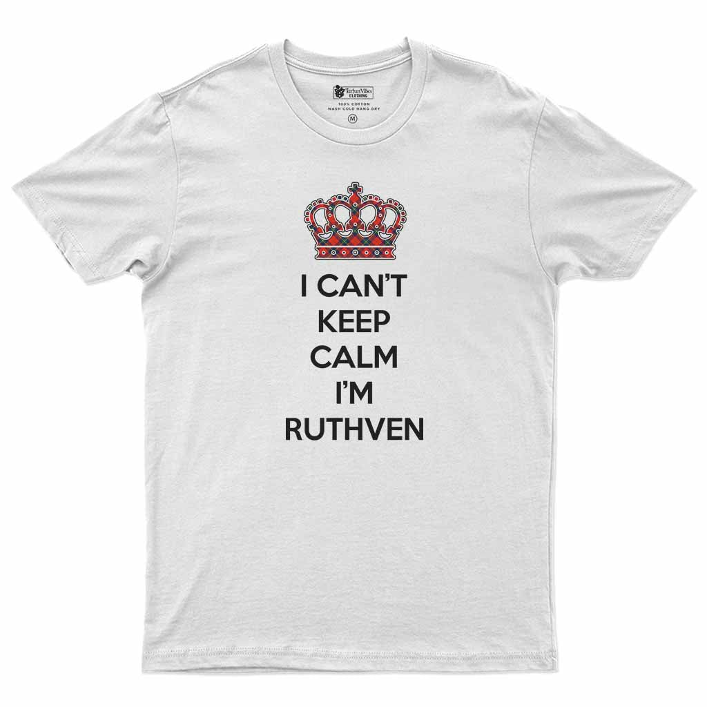 Ruthven Can't Keep Calm Men's T-Shirt White - Tartan Vibes Clothing