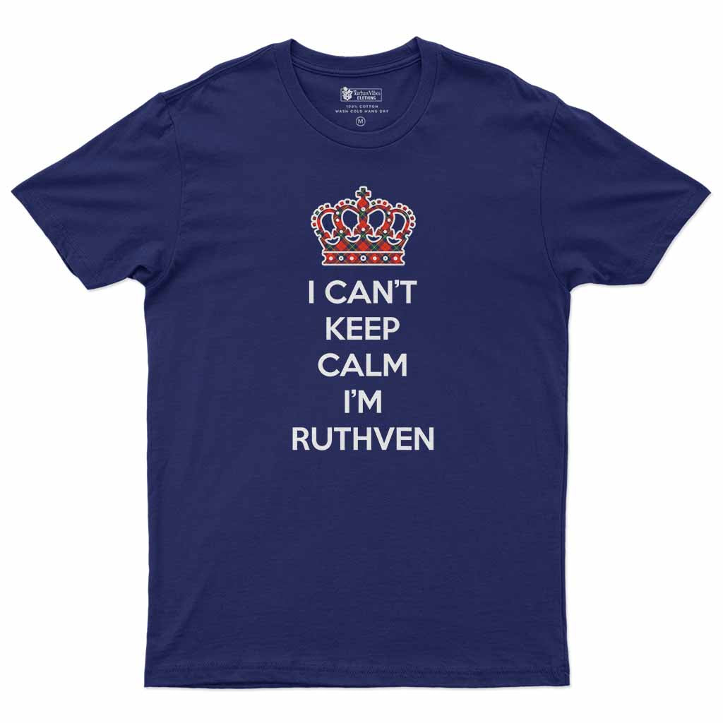 Ruthven Can't Keep Calm Men's T-Shirt Navy - Tartan Vibes Clothing