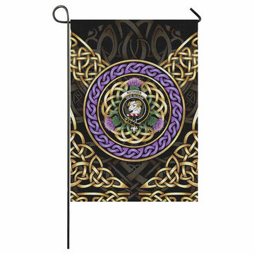Ruthven Clan Crest Garden Flag Celtic Scottish Thistle