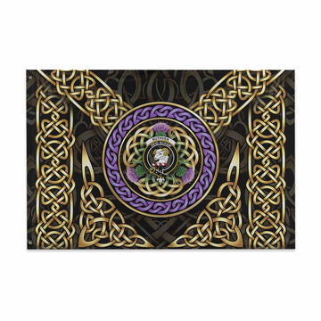 Ruthven Clan Crest House Flag Celtic Scottish Thistle 48*72 inch (120*180 cm) - Tartan Vibes Clothing