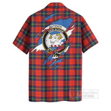 Ruthven Clan Crest In Me Tartan Hawaiian Shirt Scotland Flag Style