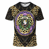 Ruthven Clan Crest T-Shirt Celtic Scottish Thistle