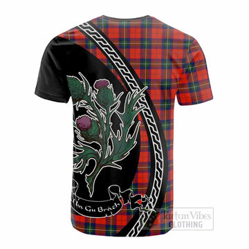 Ruthven Family Crest Tartan Cotton T-shirt Alba Thistle Inspired
