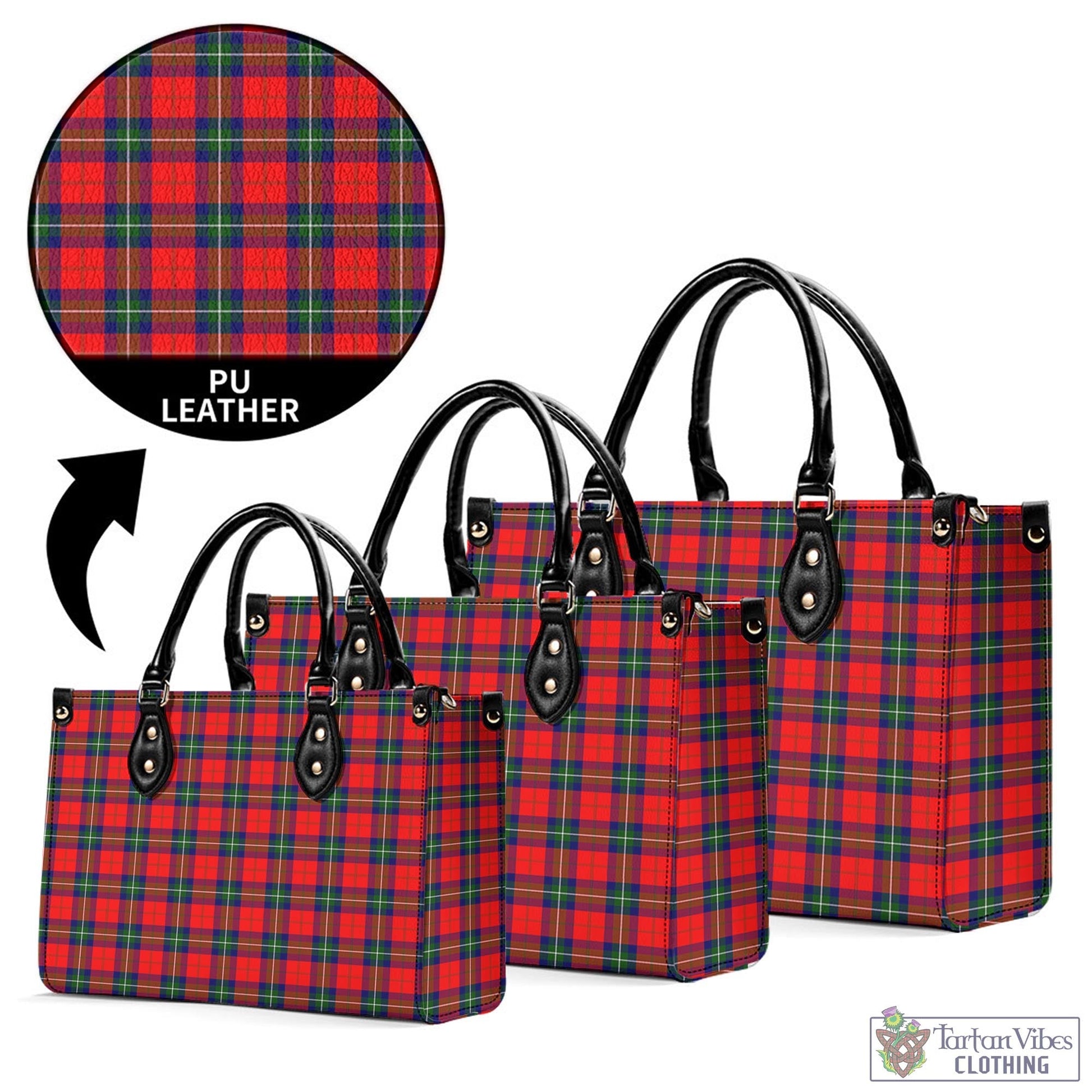 Ruthven Tartan Luxury Leather Handbags - Tartan Vibes Clothing