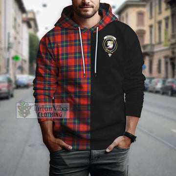Ruthven Tartan Hoodie with Family Crest and Half Of Me Style Zip Hoodie - Tartan Vibes Clothing