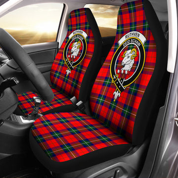 Ruthven Tartan Car Seat Cover with Family Crest One Size - Tartan Vibes Clothing