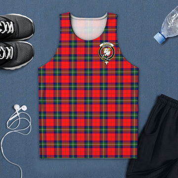 Ruthven Tartan Mens Tank Top with Family Crest 5XL - Tartan Vibes Clothing
