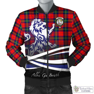 Ruthven Tartan Bomber Jacket with Alba Gu Brath Regal Lion Emblem Unisex - Tartan Vibes Clothing