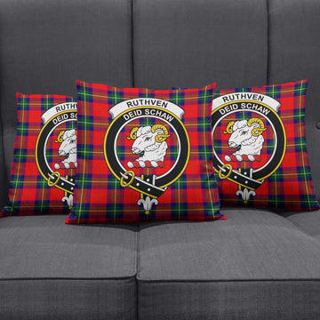 Ruthven Tartan Pillow Cover with Family Crest Rectangle Pillow Cover 51*91cm - Tartan Vibes Clothing