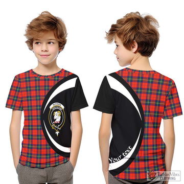 Ruthven Tartan Kid T-Shirt with Family Crest Circle Style Youth XL Size14 - Tartan Vibes Clothing