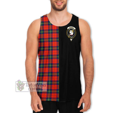 Ruthven Tartan Men's Tank Top with Family Crest and Half Of Me Style Men - Tartan Vibes Clothing