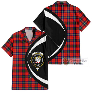 Ruthven Tartan Hawaiian Shirt with Family Crest Circle Style Kid - Tartan Vibes Clothing