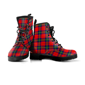 Ruthven Tartan Leather Boots Men' Boots - Tartan Vibes Clothing
