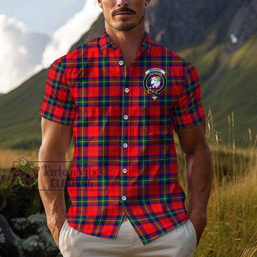 Ruthven Tartan Cotton Hawaiian Shirt with Family Crest Kid - Tartan Vibes Clothing