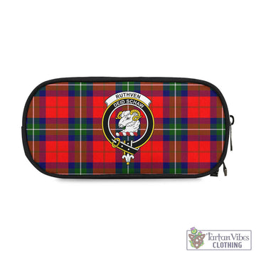 Ruthven Tartan Pen and Pencil Case with Family Crest One Size 4.13*8.74 inch - Tartan Vibes Clothing