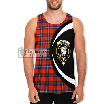 Ruthven Tartan Men's Tank Top with Family Crest Circle Style Men - Tartan Vibes Clothing