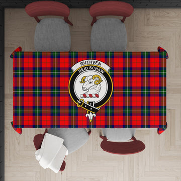 Ruthven Tartan Tablecloth with Family Crest XL 57.1"x70.9"(145x180cm) - Tartan Vibes Clothing