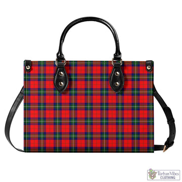 Ruthven Tartan Luxury Leather Handbags L - Tartan Vibes Clothing