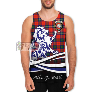 Ruthven Tartan Men's Tank Top with Alba Gu Brath Regal Lion Emblem Men - Tartan Vibes Clothing