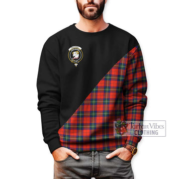 Ruthven Tartan Sweatshirt with Family Crest and Military Logo Style Unisex - Tartan Vibes Clothing