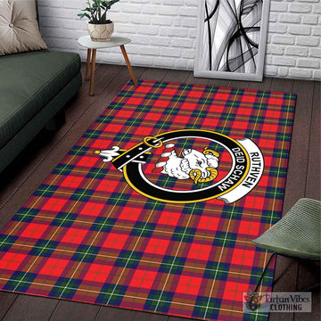 Ruthven Tartan Area Rug with Family Crest L 59*86 inch (150x220 cm) - Tartan Vibes Clothing