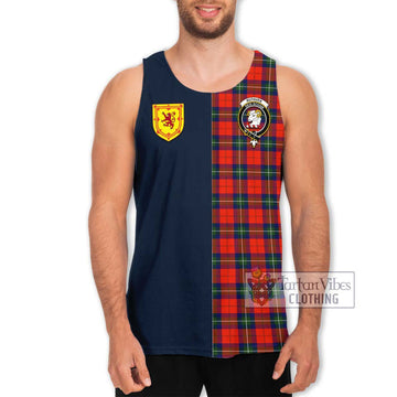 Ruthven Tartan Men's Tank Top Alba with Scottish Lion Royal Arm Half Style Men - Tartan Vibes Clothing