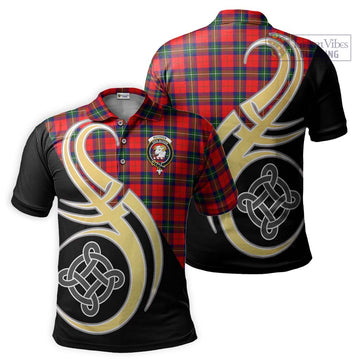 Ruthven Tartan Polo Shirt with Family Crest and Celtic Symbol Style Kid - Tartan Vibes Clothing
