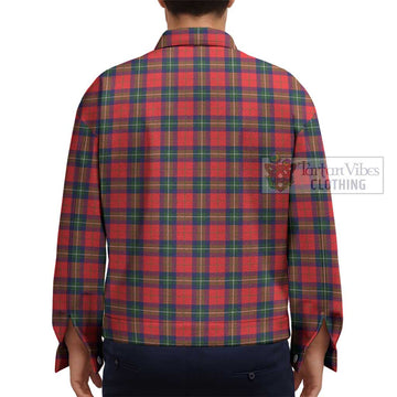 Ruthven Tartan Unisex Lapel Cotton Jacket - Tartan Vibes Clothing