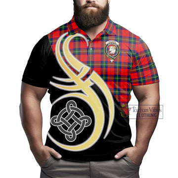 Ruthven Tartan Polo Shirt with Family Crest and Celtic Symbol Style - Tartan Vibes Clothing
