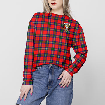 Ruthven Tartan Sweatshirt with Family Crest - Tartan Vibes Clothing