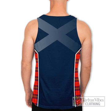 Ruthven Tartan Men's Tank Top with Family Crest and Lion Rampant Vibes Sport Style - Tartan Vibes Clothing