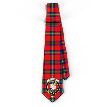 Ruthven Tartan Classic Necktie with Family Crest - Tartan Vibes Clothing