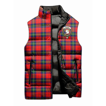 Ruthven Tartan Sleeveless Puffer Jacket with Family Crest - Tartan Vibes Clothing