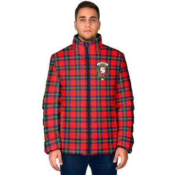 Ruthven Modern Tartan Padded Jacket with Family Crest