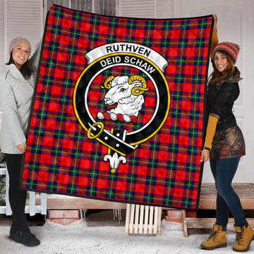 ruthven-modern-tartan-quilt-with-family-crest