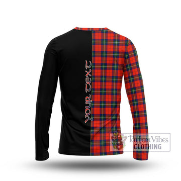 Ruthven Tartan Long Sleeve T-Shirt with Family Crest and Half Of Me Style - Tartan Vibes Clothing