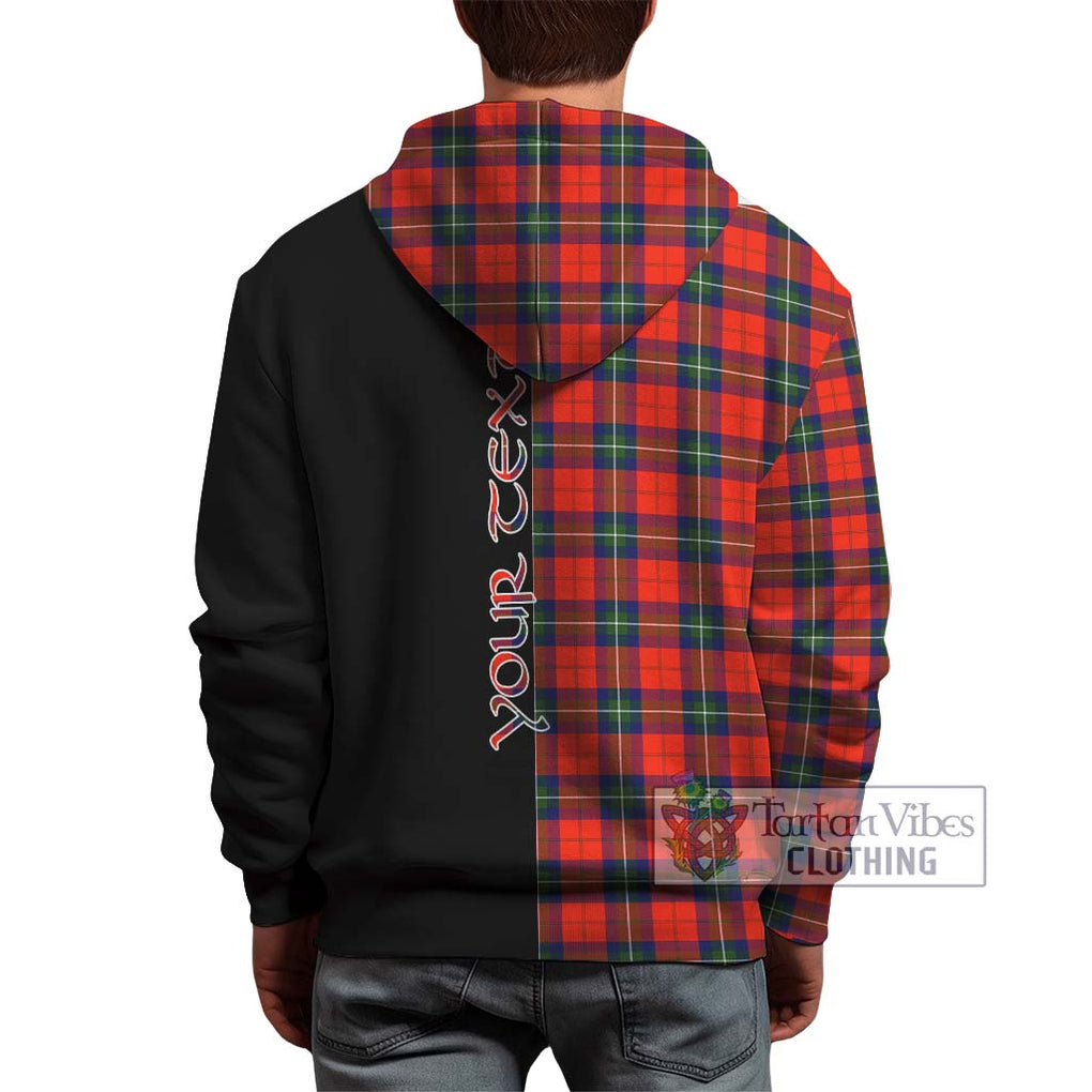 Ruthven Tartan Hoodie with Family Crest and Half Of Me Style - Tartan Vibes Clothing