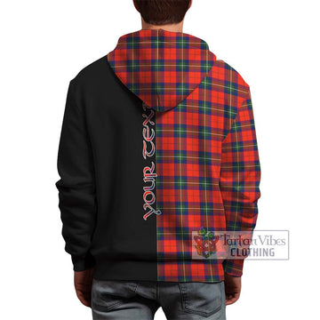 Ruthven Tartan Hoodie with Family Crest and Half Of Me Style - Tartan Vibes Clothing