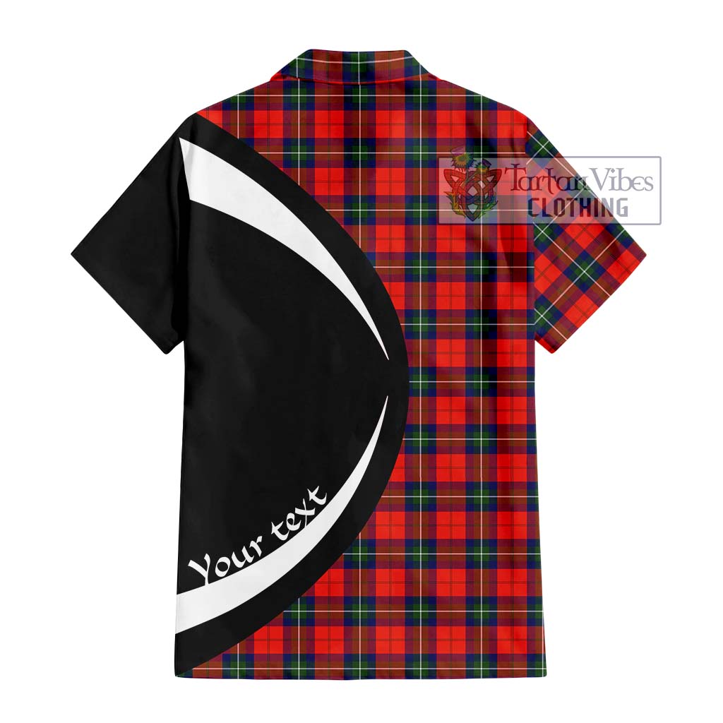 Ruthven Tartan Hawaiian Shirt with Family Crest Circle Style - Tartan Vibes Clothing