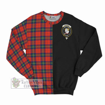 Ruthven Tartan Sweatshirt with Family Crest and Half Of Me Style - Tartan Vibes Clothing