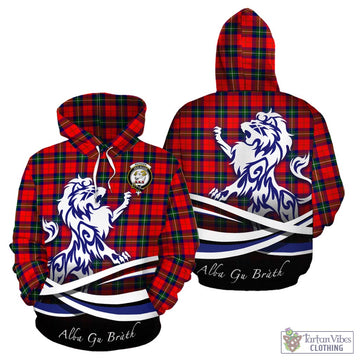 Ruthven Tartan Hoodie with Alba Gu Brath Regal Lion Emblem - Tartan Vibes Clothing