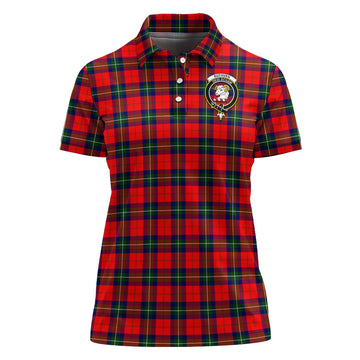 Ruthven Tartan Polo Shirt with Family Crest For Women - Tartan Vibes Clothing
